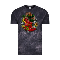 Cloud Black Christmas Cowboy Boots Vintage Tee - JahusDesignShop