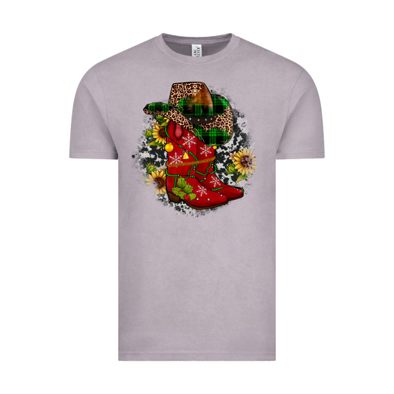 Christmas Cowboy Boots Vintage Tee by JahusDesignShop | Teevron