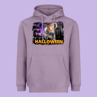 Halloween Wolf Heavyweight Hoodie Designed By Lillyallendesigns