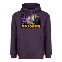 Plum Halloween Wolf Heavyweight Hoodie - LillyAllenDesigns