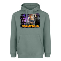 Sage Halloween Wolf Heavyweight Hoodie - LillyAllenDesigns