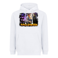 White Halloween Wolf Heavyweight Hoodie - LillyAllenDesigns