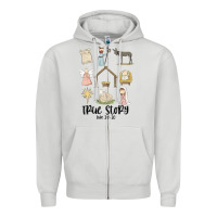 Dove Grey true story Zipper Hoodie - MaliasSmallBusiness