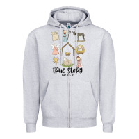 Heather Grey true story Zipper Hoodie - MaliasSmallBusiness