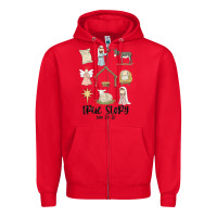 Red true story Zipper Hoodie - MaliasSmallBusiness