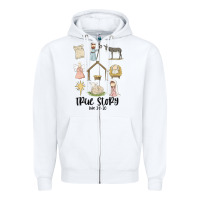 White true story Zipper Hoodie - MaliasSmallBusiness