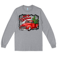 Heather Grey merry christmas red truck christmas trees Long Sleeve Tee - Jasminsmagicworld