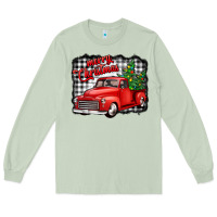 Matcha merry christmas red truck christmas trees Long Sleeve Tee - Jasminsmagicworld
