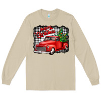 Mushroom merry christmas red truck christmas trees Long Sleeve Tee - Jasminsmagicworld