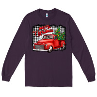 Plum merry christmas red truck christmas trees Long Sleeve Tee - Jasminsmagicworld