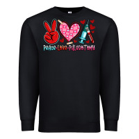 Black peace love phlebotomy Premium Sweatshirt - Artiststas