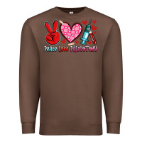 Chestnut peace love phlebotomy Premium Sweatshirt - Artiststas