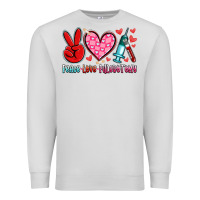 Dove Grey peace love phlebotomy Premium Sweatshirt - Artiststas