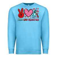 Ocean Blue peace love phlebotomy Premium Sweatshirt - Artiststas