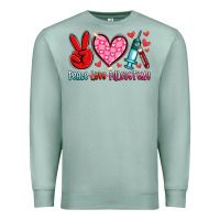 Seafoam peace love phlebotomy Premium Sweatshirt - Artiststas