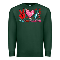 Sports Green peace love phlebotomy Premium Sweatshirt - Artiststas