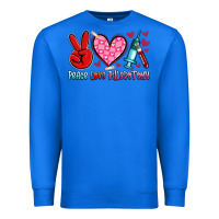 True Royal peace love phlebotomy Premium Sweatshirt - Artiststas