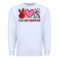 White peace love phlebotomy Premium Sweatshirt - Artiststas
