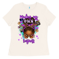 Bone minding my own business afro messy bun Ladies Tee - texasbilliewilder