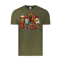Vintage Olive lady of guadalupe abuela coffee cups Vintage Tee - Jasminsmagicworld