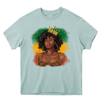 Arona black queen with juneteenth flag Heavy Core Tee - texasbilliewilder