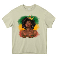 Mossy black queen with juneteenth flag Heavy Core Tee - texasbilliewilder