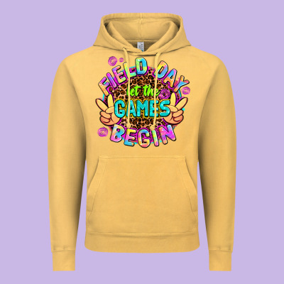 Field Day Let The Games Begin Vintage Hoodie Designed By Adodesignshop