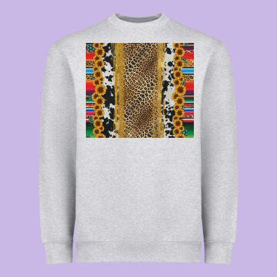 Western Serape Cowhide Heavyweight Sweatshirt Designed By Jasminsmagicworld