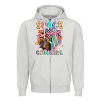 Dove Grey space cowgirl Zipper Hoodie - MaliasSmallBusiness