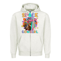 Oatmeal Heather space cowgirl Zipper Hoodie - MaliasSmallBusiness