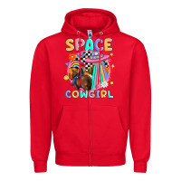 Red space cowgirl Zipper Hoodie - MaliasSmallBusiness