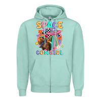 Seafoam space cowgirl Zipper Hoodie - MaliasSmallBusiness