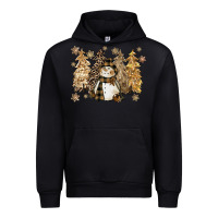 Black snowman with christmas trees 11inches Urban Hoodie - CowGirlArtShop