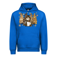 Cobalt snowman with christmas trees 11inches Urban Hoodie - CowGirlArtShop
