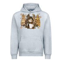 Heather Grey snowman with christmas trees 11inches Urban Hoodie - CowGirlArtShop