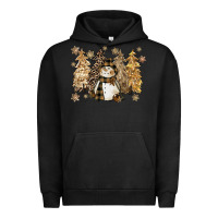 Pigment Black snowman with christmas trees 11inches Urban Hoodie - CowGirlArtShop