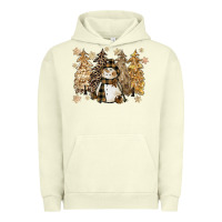 Pigment Pistachio snowman with christmas trees 11inches Urban Hoodie - CowGirlArtShop