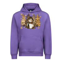 Tulip snowman with christmas trees 11inches Urban Hoodie - CowGirlArtShop