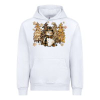 White snowman with christmas trees 11inches Urban Hoodie - CowGirlArtShop
