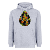Heather Grey Black Cat Halloween Teardrop Heavyweight Hoodie - LillyAllenDesigns