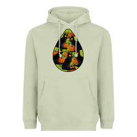 Matcha Black Cat Halloween Teardrop Heavyweight Hoodie - LillyAllenDesigns
