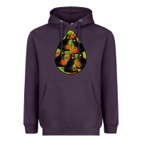 Plum Black Cat Halloween Teardrop Heavyweight Hoodie - LillyAllenDesigns