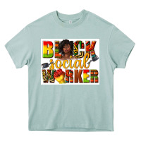 Arona black social worker Heavy Core Tee - texasbilliewilder
