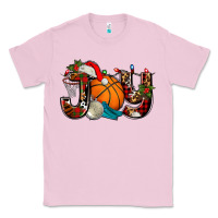 Bubblegum Pink joy with basketball and santa's hat Classic Tee - AdoDesignShop