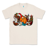 Natural joy with basketball and santa's hat Classic Tee - AdoDesignShop