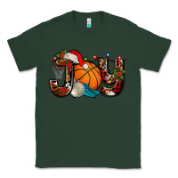 Sports Green joy with basketball and santa's hat Classic Tee - AdoDesignShop