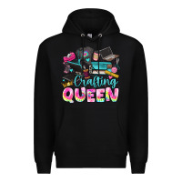 Black crafting queen Premium Hoodie - JahusDesignShop