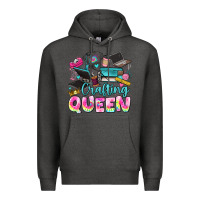 Charcoal Heather crafting queen Premium Hoodie - JahusDesignShop