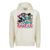 Oatmeal Heather crafting queen Premium Hoodie - JahusDesignShop