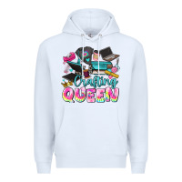 White crafting queen Premium Hoodie - JahusDesignShop